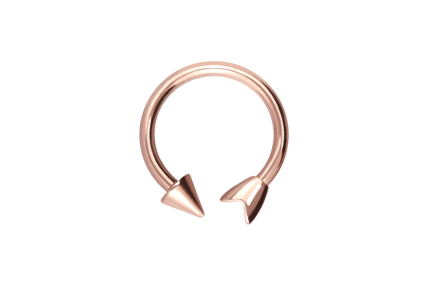 Titan Hufeisenring Piercing mit Innengewinde PFEIL